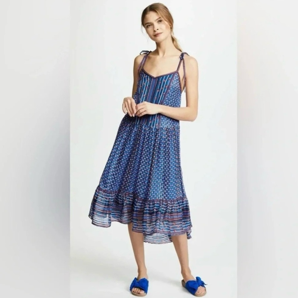 Ulla Johnson Cerulean Talin Silk Dress Size 2 Excellent